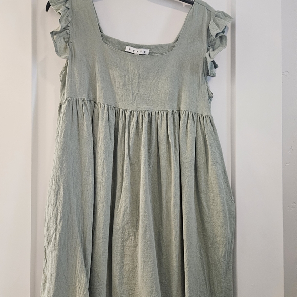 Green Babydoll Dress - Picture 4 of 4